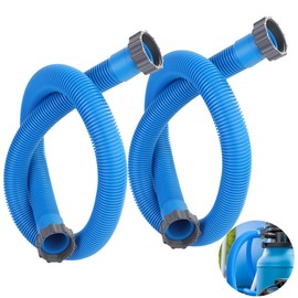 2 Pack Pool Hoses for Above Ground Pools 1.5" x 59" Pool Pump Hose Filter Pumps Replacement Hose Accessories Fits for Intex Filter Pump Above Ground Pool Sand Filter, Blue | Augisteen