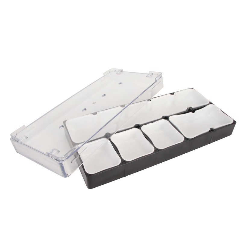 Waterproofs Watch Parts Storage Box with 5 Compartments Shockproof Organizer