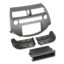 Scosche HA1707DGB Compatible with 2008-12 Honda Accord ISO Double DIN & DIN+Pocket Dash Kit; Dk Gray