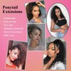 XSASLYET 14 Inch Drawstring Ponytail Extension for Black Women, Curly