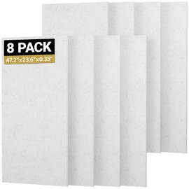 TONOR 8PCS Acoustic Panels, 47.2″ x 23.6″ x 0.35″, Full Self-Adhesive Soundproof Wall Panels, Sound Absorbing Panels for Noise and Echo Reduction, Acoustic Treatment for Studio, Home, Office, Grey