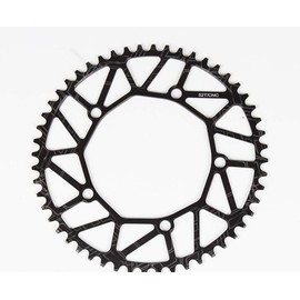 Litepro Folding Bicycle Full Hollow Bicycle Chain Wheel 48/50/52/54/56/58T Chainring BCD130 Ultra Light Positive Tooth Disc (Black, 50T)