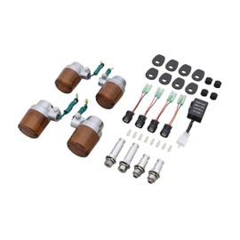 POSH FAITH Motorcycle Supplies Turn Signal Kit Super Bike Turn Signal Kit Z900RS/CAFE (18-24 Years) | Z650RS (22-24 Years) Buff Body/Orange Lens 132093-13