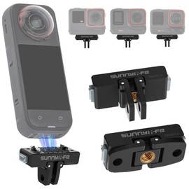 for Insta360 X4 Air/X5/Ace Pro 2/Ace Pro/Ace Magnetic Mount Quick Release Adapter Foldable 1/4 Screw Hole for GoPro Mini Tripod Universal for Car/Bike/Backpack etc