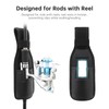 ConSkyee Leather Rod Holster, Hands-Free Belt Carrier for Surf/Casting Rods