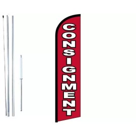 Consignment Windless  Swooper Flag With Complete Hybrid Pole set
