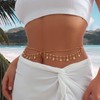 Florry Rhinestone Belly Chain Shell Waist Chain Bikini Body Jewelry