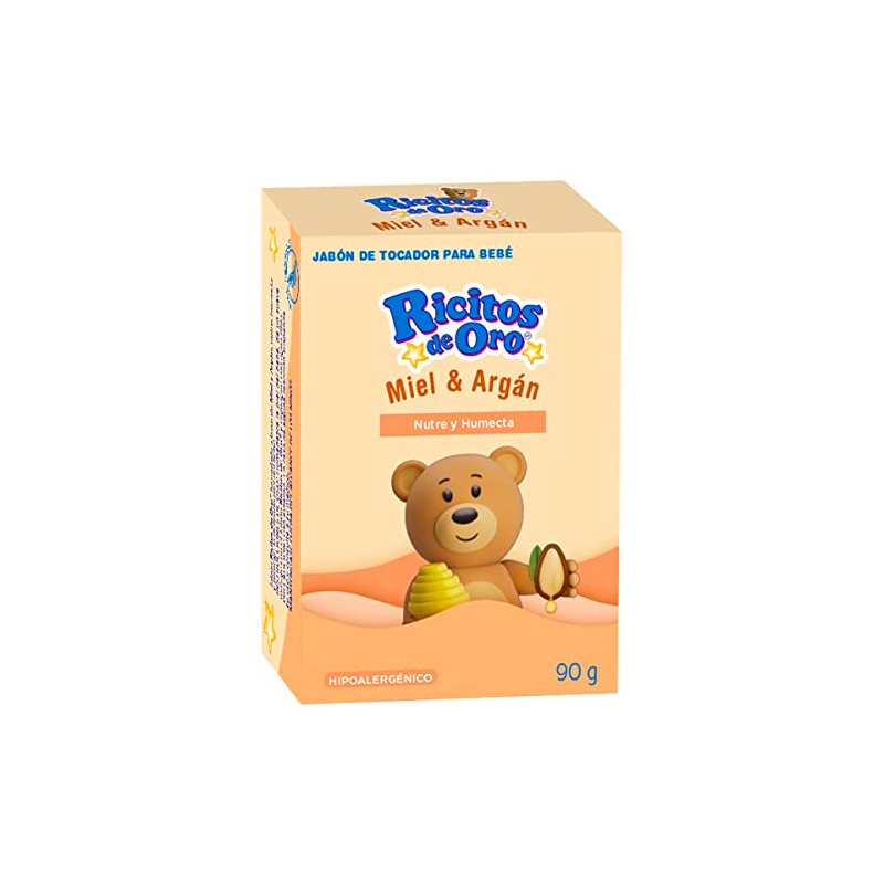 Ricitos de Oro Jabón con Miel, 90 g, Color Naranja