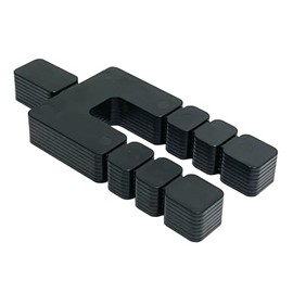 GLAZELOCK 1/16" Shim Stack, Snap-Off Stackable Horseshoe Plastic Flat Shim Stacks 4 1/2" L x 1 7/8" W with 5/8" Slot 16-1/16" Thick shims/Stack; 2 Stacks PER Bag