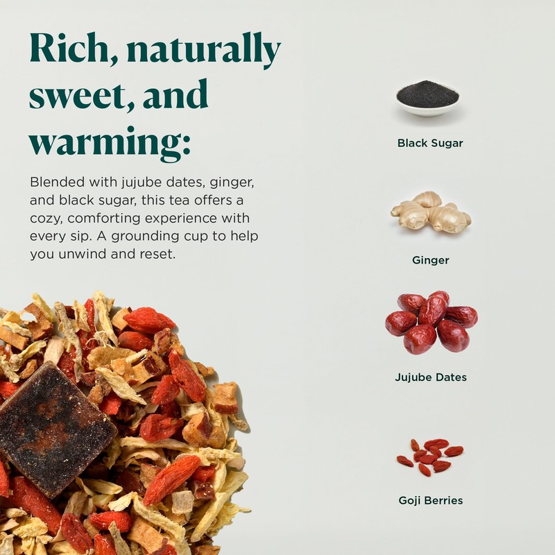 Tea Facto Inner Glow* Jujube Ginger Tea Bags with Dried