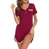 Vlazom Women's Nightdresses & Nightshirts Sexy Lace Trim Sleep Shirt