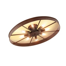 Ceiling Light Fixture Flush Mount Ceiling Lamp Black Farmhouse Chandelier Industrial Rustic Light fixtures Pendant Lighting 8-Light E12 Kitchen Lighting