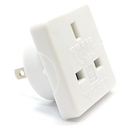kenable US/USA/United States Travel Adapter Plug to UK 3 pin Socket White