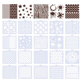 OOTSR 20 Pcs Geometric Cookie Stencils, 14x15cm Baking Stencils for DIY Biscuits and Cakes, Making Royal Icing Cookies, Airbrush Cookies, Sugar and Plaid Cookie Stencils