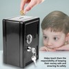 Safe Box Piggy Bank with Lock and Key, 7" H