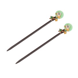 PACKOVE 2Pcs Vintage Wooden Hair Stick Hair Chopsticks for Women Chinese Style Hairpin Headpiece Durable Craftsmanship for Daily Wear Weddings Parties and Special Occasions