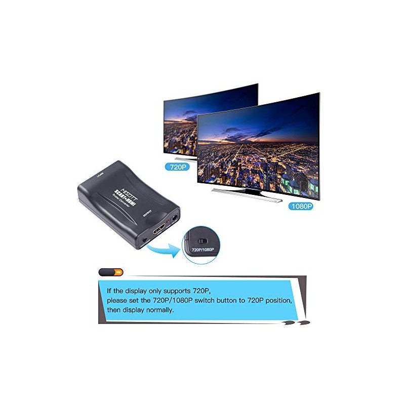 MISOTT MISOTT Scart to HDMI Converter - HDMI Adaptor for