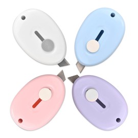 Plastic Envelope Opener, 4 PCS Letter Openers, Secure and Efficient, Mini Portable Paper Cutter for Letter Parcel Opening Paper Cutting DIY Crafts, Box Opener Tool Applies to Office School and Home