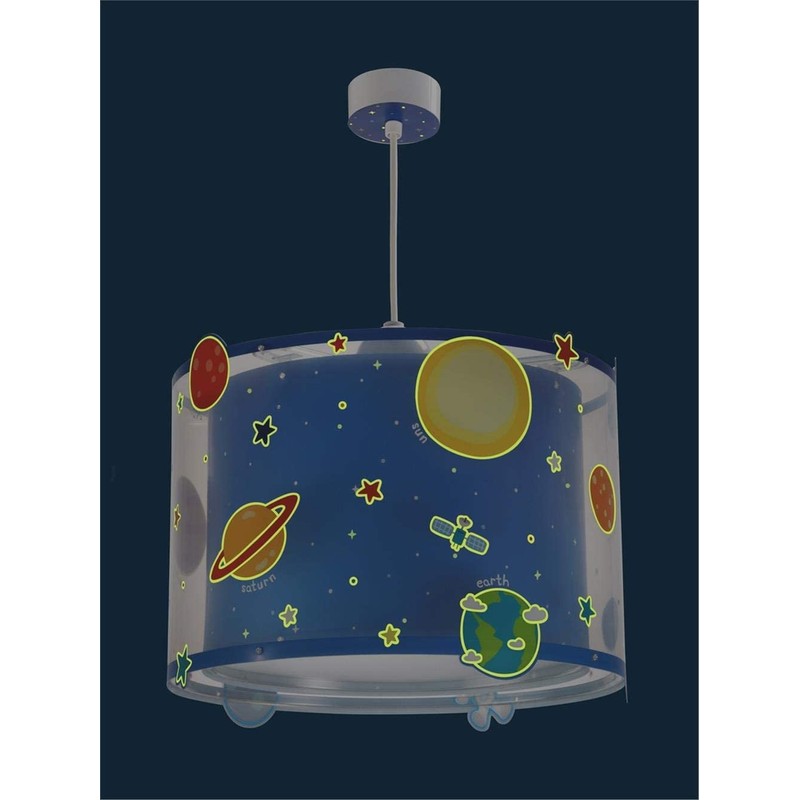 Dalber 41342 Planets Pendant Lamp, Plastic, blue, 33 x 33