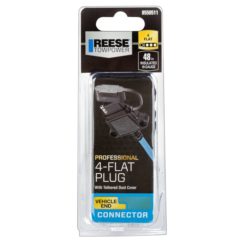 Reese Towpower 8550511 Professional 4-Way Flat Vehicle End Connector with