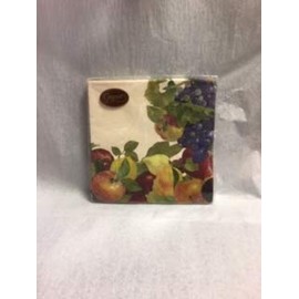 Caspari Autumn Fruit Dinner Napkin, Set of 20