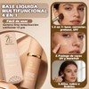 3Pcs Biomimic Foundation 4 en 1,base de maquillaje alta cobertura,SPF