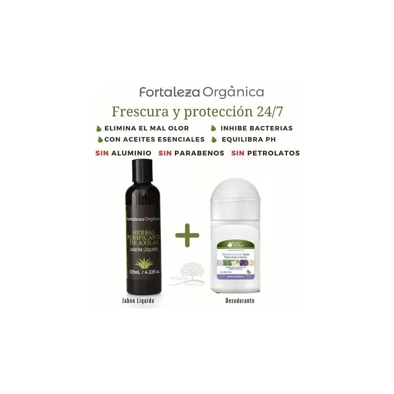 Kit Desodorante Y Jabón Purif.axilas-elimina El Mal Olor Lav