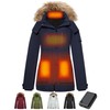 Women Puffer Graphene Heated Jacket Heating Apparel Battery Christmas Luxury