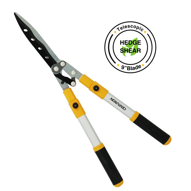 Centurion 75 Upgraded Telescoping Hedge Shears with 9-inch Wavy Blade