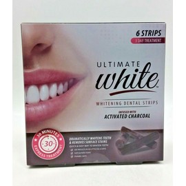 Brush Buddies (3) Ultimate White Whitening Dental Strip Infused with Charcoal 6 Strips SEALED