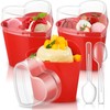 Sliner 200 Pack Valentine‘s Day Heart Shaped Dessert Cups with