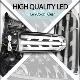 BINQIGOO LED Front Headlight DRL Amber Turn Signal Light Assembly White Daytime Running Lamp Compatible With Toyota FJ Cruiser 2007-2021 Aftermarket Accessories