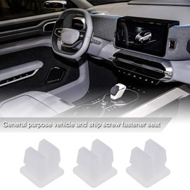 EMSea 20x Vehicle Screw Grommets Insert Expanding Nuts White Plastic Mounting Clip Retainers Universal for Car Boat Fits 7x7mm Hole