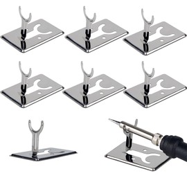 YehVeh 8 Pack Soldering Iron Pen Stand Holder Basic Mini Portable Folding Metal Support Station Shelf Bracket Solder Welding Gun High Temperature Resistance Protecting Base Holders Rack