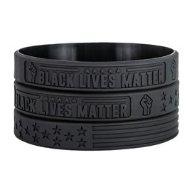 Sainstone Black Lives Matter Silicone Bracelets - #BLM Movement for Freedom, Liberation and Justice Motivational Wristbands - Support Black Imagination and Innovation Gifts for Men Women (Unisex)