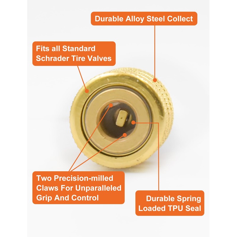 SAFELIFE Air Chuck 2 Pack Closed Flow Tire Air Chuck