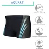 Aquarti Boys' Swimming Trunks with Contrasting, 16101 Black/Blue
