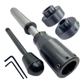 BlueFox Lathe Tailstock Die Holder Attachment with MT3 Shank – Supports Multiple Die Sizes 13/16", 1", 1-5/16", 1-1/2" – Ideal for Precision Thread Cutting