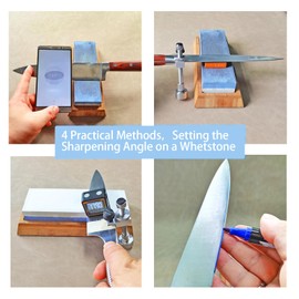 LAVODA SG01D Knife Sharpening Jig for Whetstone Daimond Stone, 2 Pack, Portable Adjustable Angle, with Ball Bearing & Blade Guard Kit