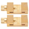 Kadimendium 2Pcs Scribe Ruler Positioning Limit Block Brass Scribe Steel