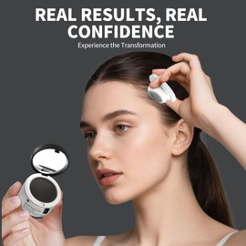 LEWEDO Hairline Cover-Up Powder - Instant Root Touch-Up for Thinning Hair, Waterproof & Sweat-Resistant Formula, Natural-Looking Hair Thickener for Women & Men with Mirror & Sponge (Medium Gold)