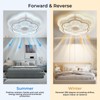 Ceiling Fan with Lights Remote Control, Enclosed flower light fan,