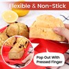 CAKETIME Mini Loaf Pans, Metal Reinforced Frame Silicone Mini Bread