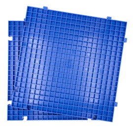 Stained Glass Cutting Mat, Solid Bottom Plastic Grid, Blue, 2 Pack
