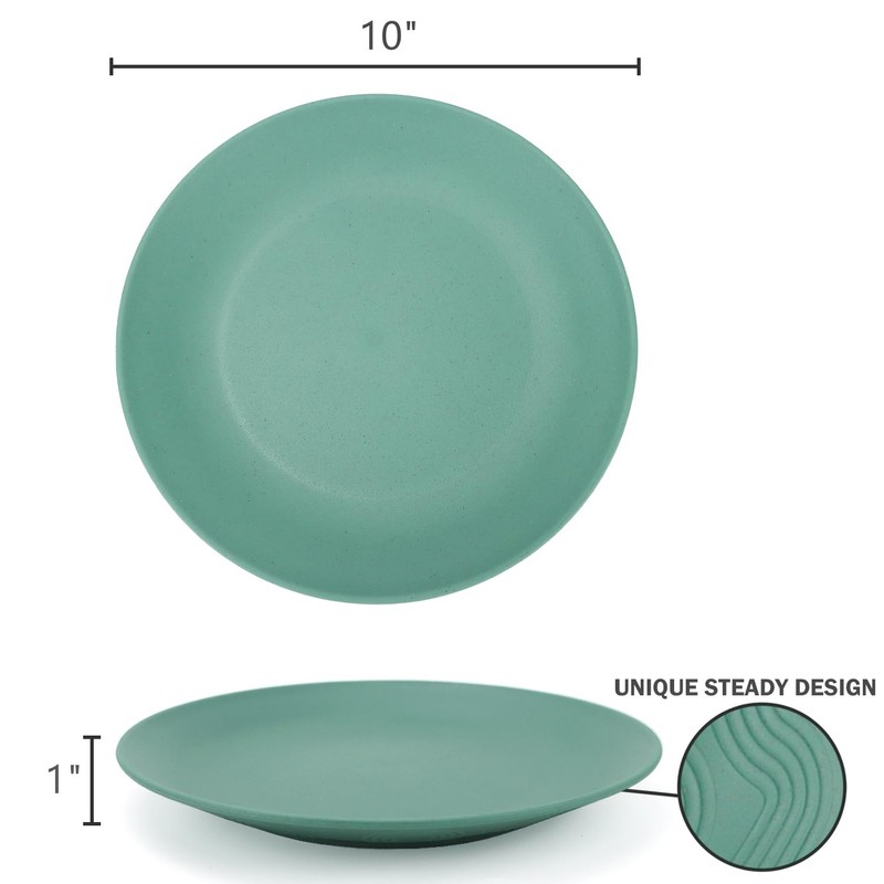 Homienly Wheat Straw Dinner Plates Set of 8, 10 Inch,