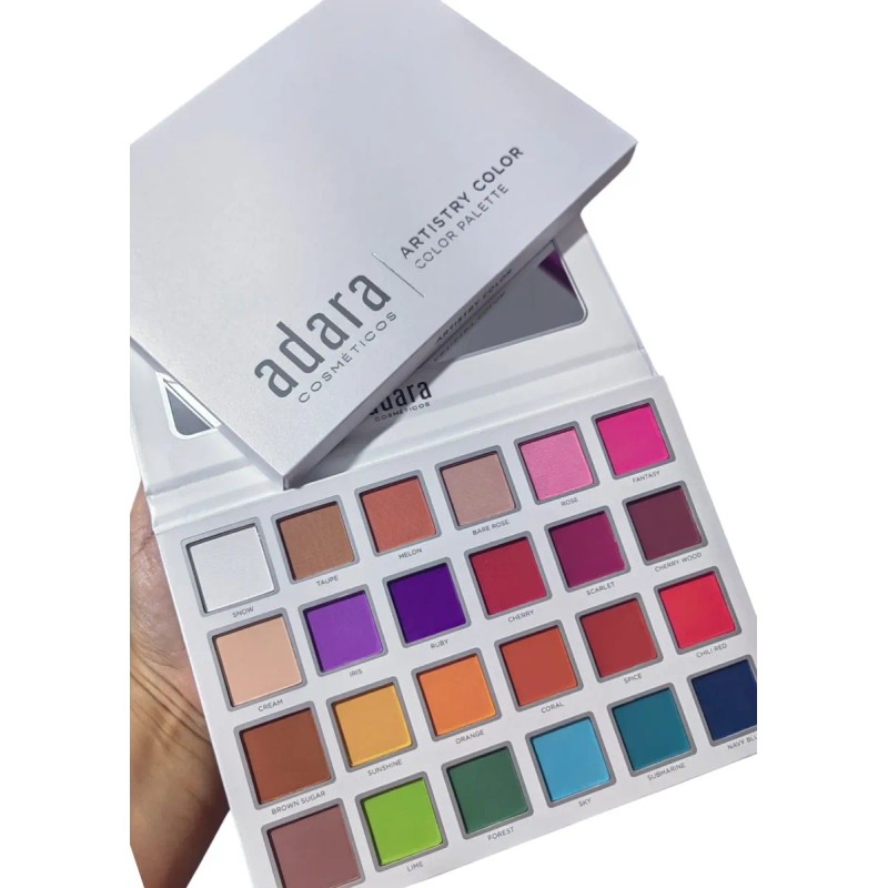 Kit Sombras 24 Tonos Soft Glam Y Artistry Adara Cosmeticos