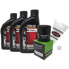 Kawasaki OEM Oil Change Kit for 2006-2022 Kawasaki NINJA 650 with 10W-40 Oil