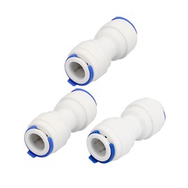 sourcingmap 3/8-inch Tube to 3/8-inch Tube Push Fit Straight Quick Connect 3pcs for RO Water System