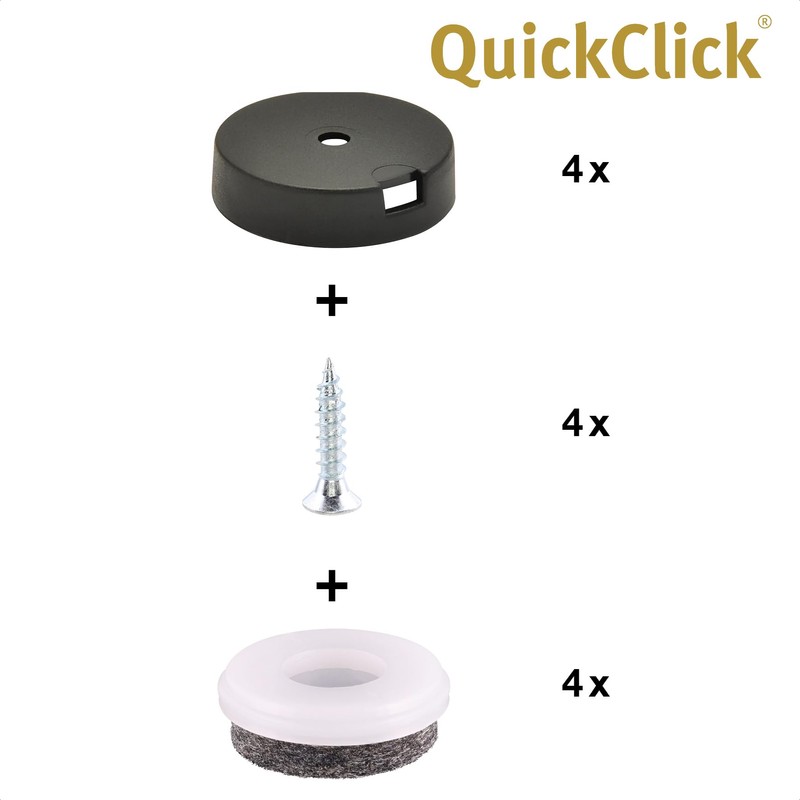 'Wagner QuickClick Glides – Set of 4 for Screwing On/Ultrasoft