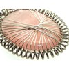 Rose Quartz Silver Plated Spirograph Wire Wrapped Pendant